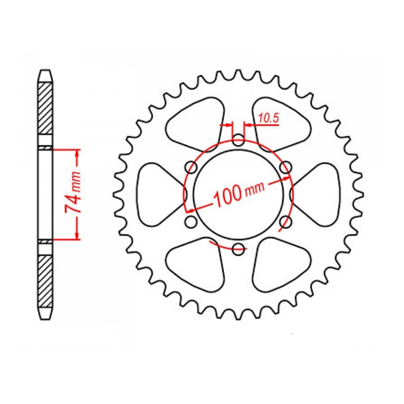MTX 1073 Steel Rear Sprocket #520
