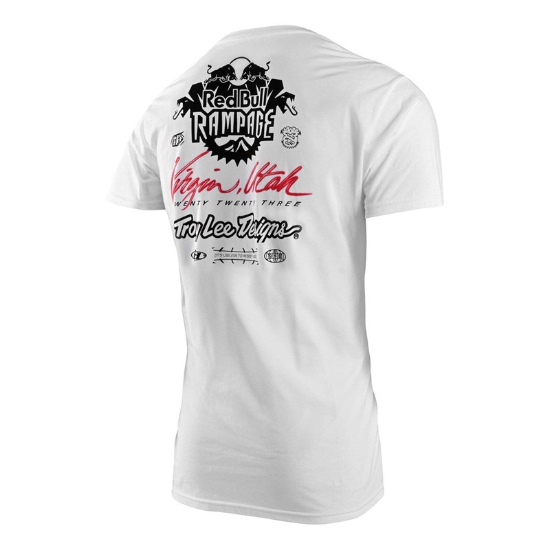 TLD REDBULL RAMPAGE SCORCHED SHORT SLEEVE TEE WHITE
