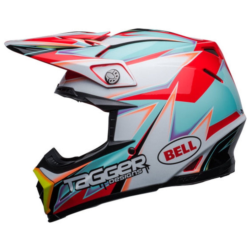 Bell MOTO-9S FLEX Tagger Edge White/Aqua
