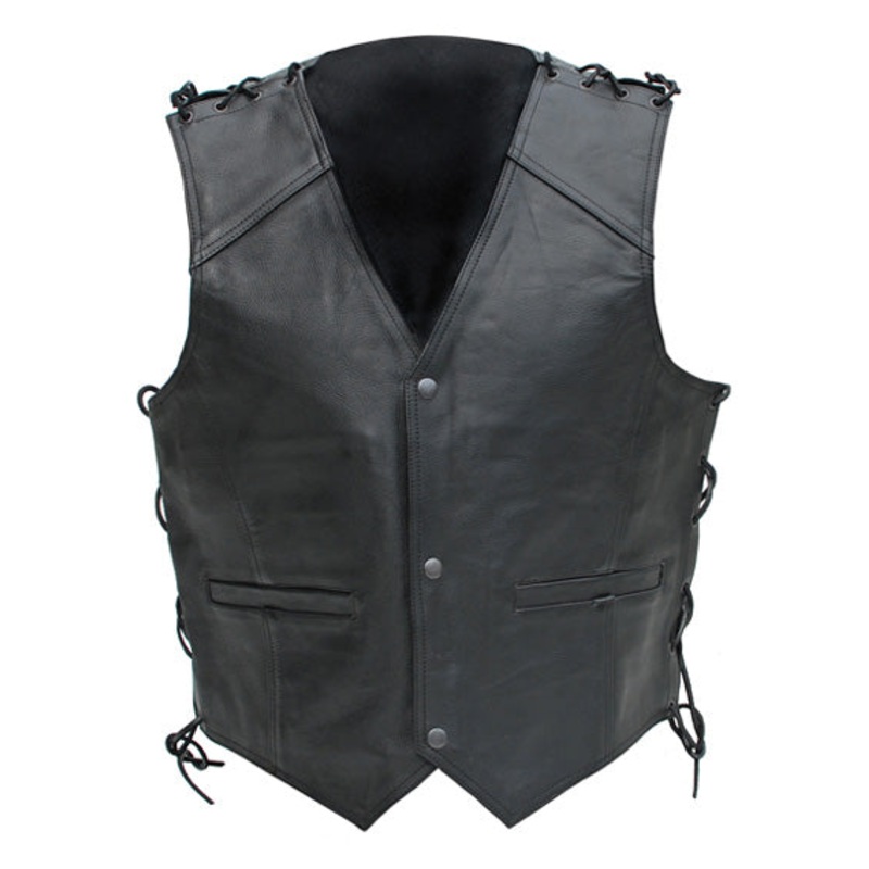 NEO Leather Vest Laced (Buttons)