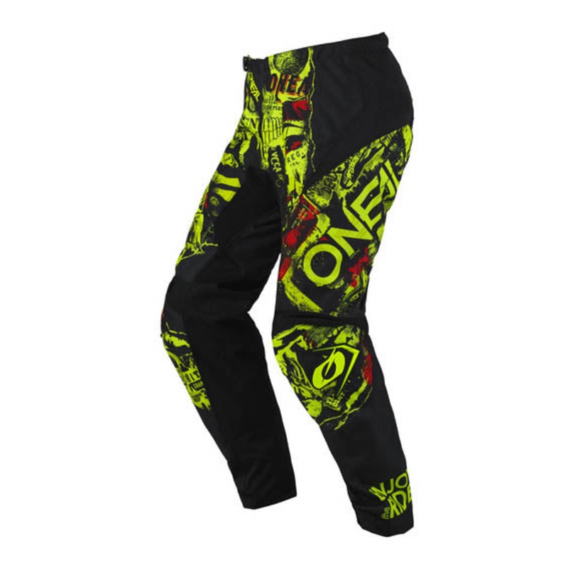 O'Neal 2025 Youth ELEMENT Attack Pant - Black/Neon Yellow