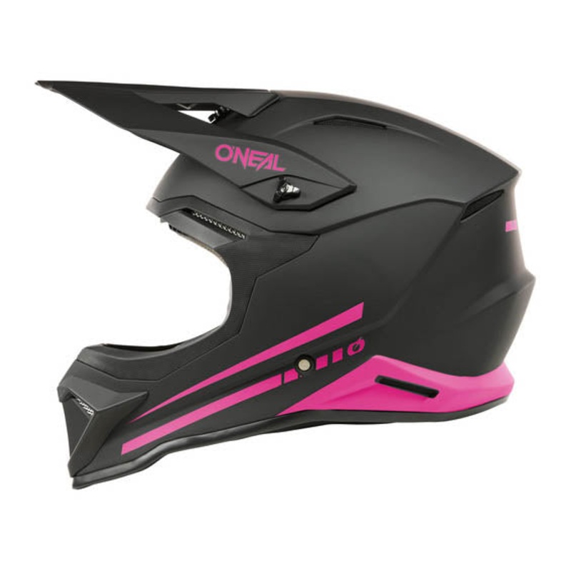 O'Neal 2025 Youth 1SRS SOLID Helmet - Black/Pink