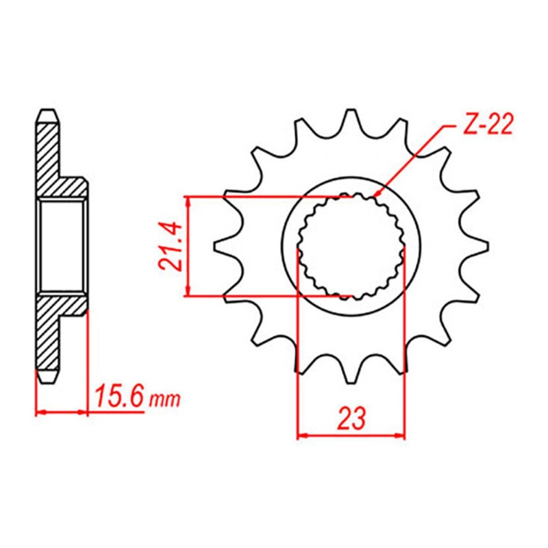 RK 577 Steel Front Sprocket #520